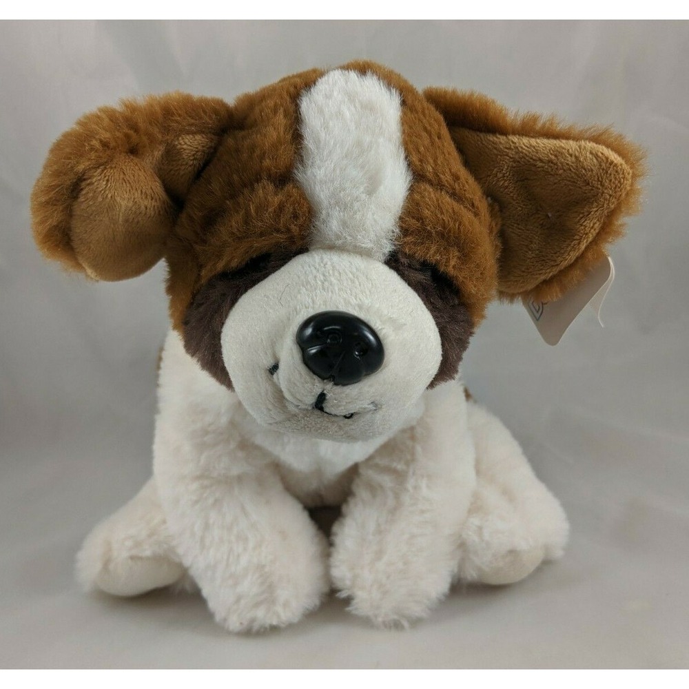 Dollibu Dog Plush 12 Inch Puppy Brown White Stuffed Animal toy